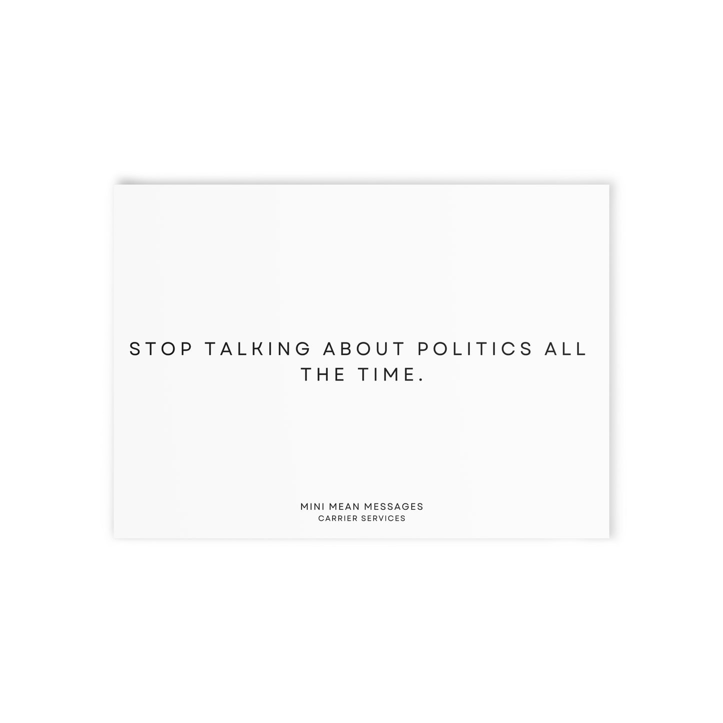 STOP POLITICS